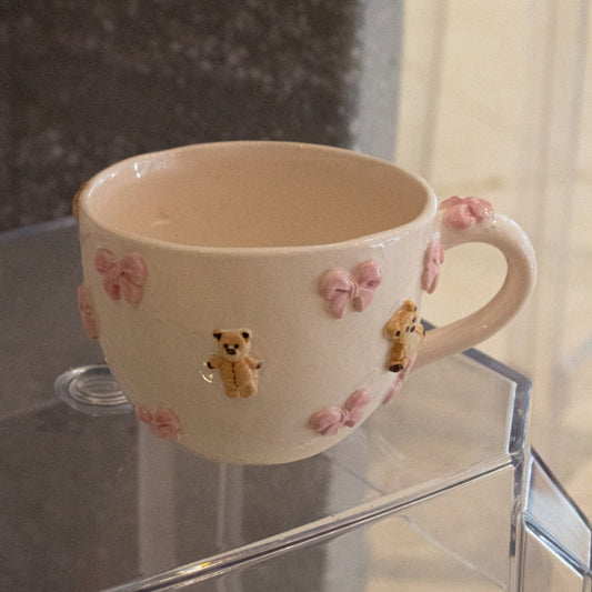 Dev Ayıcıklı Kurdeleli Kupa - Ön Sipariş