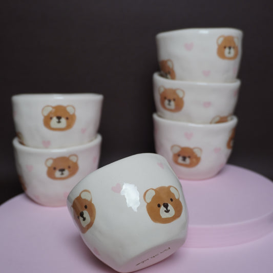 Ayıcık Desenli Seramik Kupa