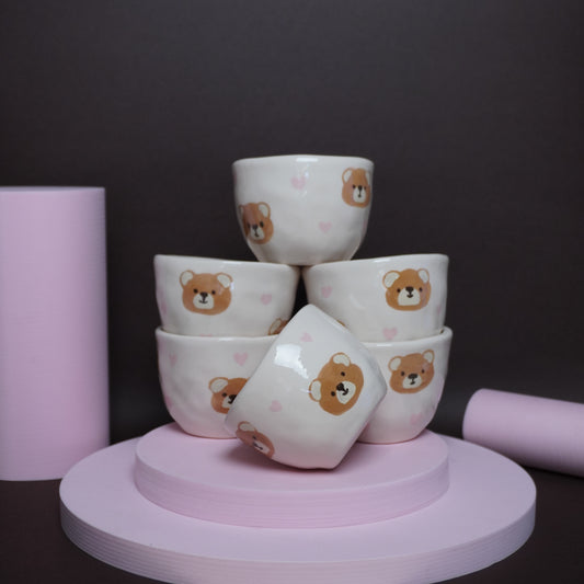 Ayıcık Desenli Seramik Kupa