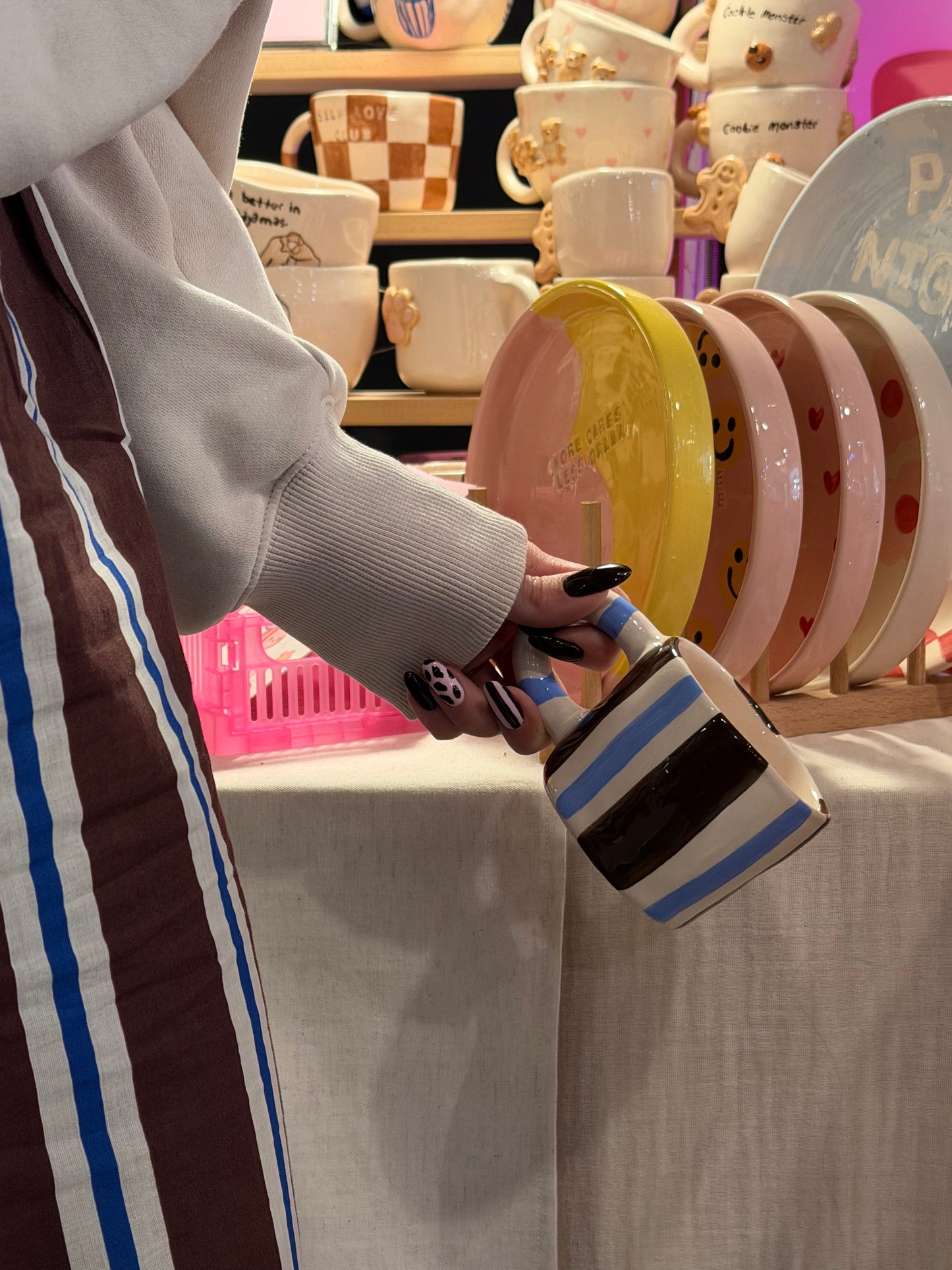 Çizgili Pijama Kupa - Ön Sipariş